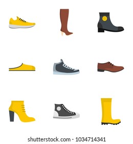 Slipper icons set. flat set of 9 slipper vector icons for web isolated on white background