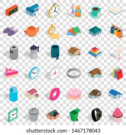 Slipper icons set. Isometric style of 36 slipper vector icons for web for any design