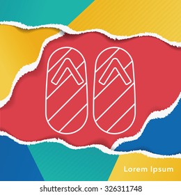 slipper line icon