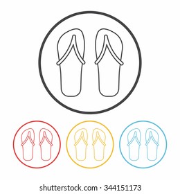 slipper line icon