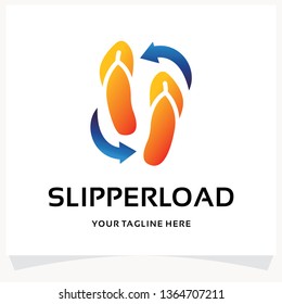 Slipper Load Logo Design Template Inspiration