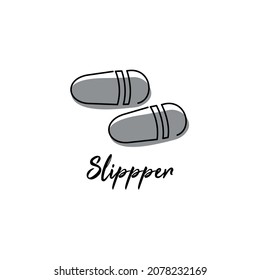 Slipper logo design icon illustration