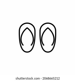 Slipper, sandal line icon design concept 