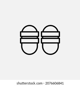 Slipper, sandals line icon, vector, illustration, logo template. Suitable for many purposes.