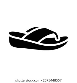 Slipper shoes in modern style, ready to use icon