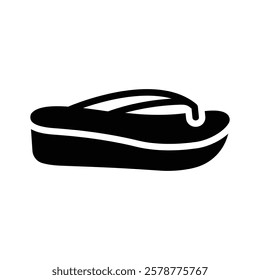 Slipper shoes in modern style, ready to use icon