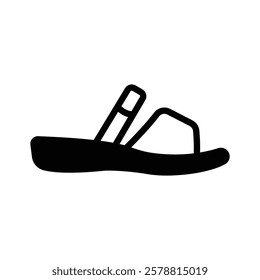 Slipper shoes in modern style, ready to use icon