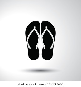 Slipper sign flat icon illustration
