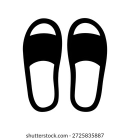 Diseño de ilustración plana de Vector de silueta de zapatilla.