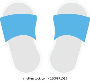 slipper vector flat color icon 