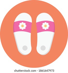 Slipper-Vektorflachsymbol
