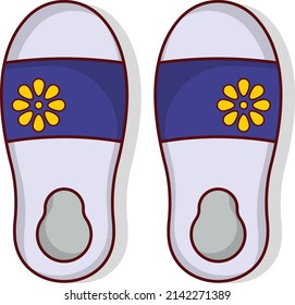 slipper Vector illustration on a transparent background.Premium quality symbols. vector line flat  icon for concept and graphic design.