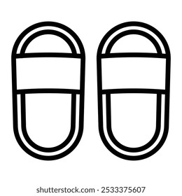Diseño de icono de línea de Vector de zapatilla