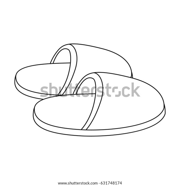 Slippers Age Single Icon Outline Style Stock Vector (Royalty Free ...