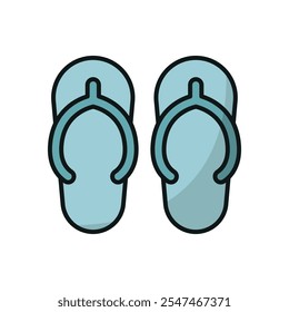 Slippers bedroom icon vector basic design simple and modern concept graphic