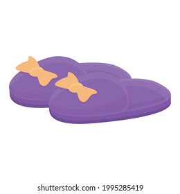 Zapatillas con icono de arcos. Caricatura de Zapatillas con icono vectorial de arcos para el diseño web aislado en fondo blanco