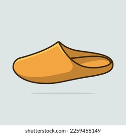 Zapatillas caricaturizan diseño de ilustración vectorial.