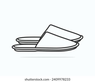 Zapatillas caricaturizan diseño de ilustración vectorial.