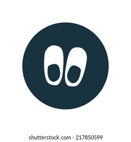 slippers circle background icon, isolated on white background 