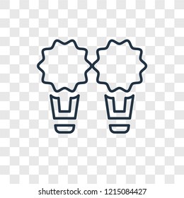 Slippers concept vector linear icon isolated on transparent background, Slippers concept transparency concept in outline style