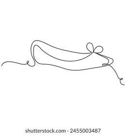 
Zapatillas de dibujo continuo de una línea de Ilustración vectorial de contorno
