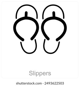 Zapatillas y concepto de icono acogedor
