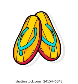 slippers doodle cartoon illustration art