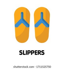 Zapatillas de diseño de icono plano eps.10