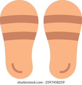 Slippers Flat Illustration Vector Design