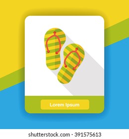 Slippers flip flop flat icon
