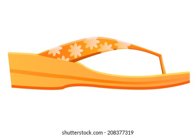 Slippers with flower design