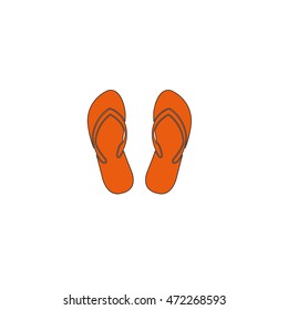 Slippers icon.