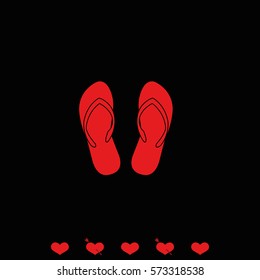 Slippers icon.