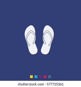 Slippers icon.