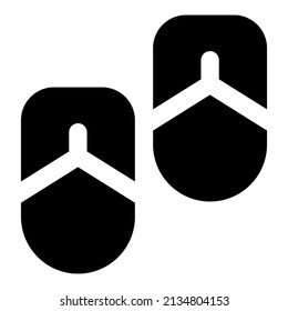 slippers icon with black color