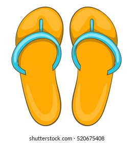 Slippers icon. Cartoon illustration of slippers vector icon for web