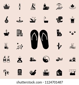 slippers icon. Detailed set of SPA icons. Premium quality graphic design sign. One of the collection icons for websites, web design, mobile app on colored background