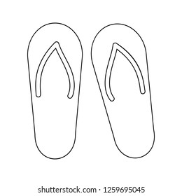 slippers icon. Element of SPA for mobile concept and web apps icon. Thin line icon for website design and development, app development