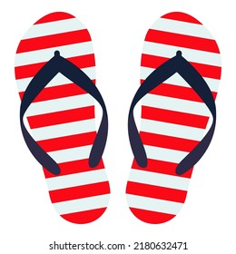 Slippers icon. Flip flops isolated on a white background. 