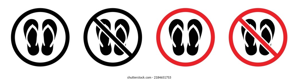 Slippers icon. Flip Flops. Slippers Print Icon, Vector Illustration