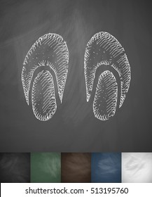 slippers icon. Hand drawn vector illustration