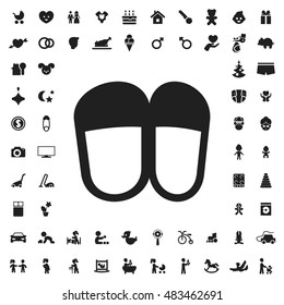 Slippers icon illustration isolated vector sign symbol