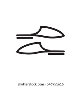 slippers icon illustration isolated vector sign symbol