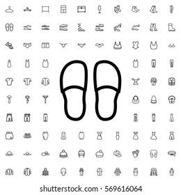 slippers icon illustration isolated vector sign symbol
