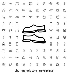 slippers icon illustration isolated vector sign symbol