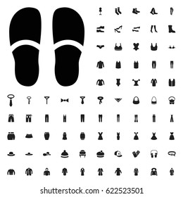 Slippers icon illustration isolated vector sign symbol. clothes icons vector set. on white background