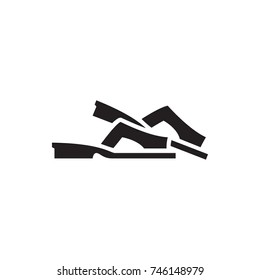 slippers icon illustration isolated vector sign symbol