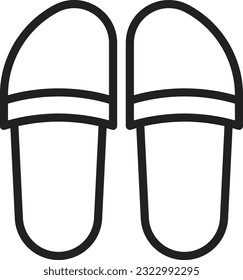 Slippers Icon image. Suitable for mobile application.