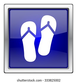 Slippers icon. Internet button on white background. EPS10 vector.