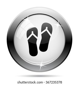 Slippers icon. Internet button on white background. EPS10 vector.
